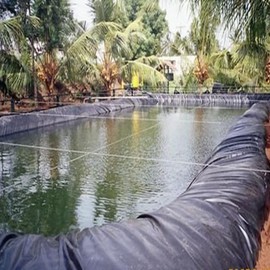 INTBUYING Pond Liner 12Mil 20x30 ft Flexible Geomembrane Dam Liner Pond Skins HDPE Black Liner for Outdoor Ponds Water Garden and Fish Pond