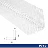 LEMAL PT10 Plaster Rails, PVC Plastic, White, Reinforcement Fabric Outside