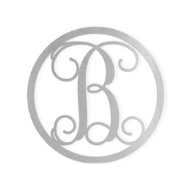 Jess and Jessica Metal Letter B, Metal Monogram for Outdoor Wreaths, Wall Hanging, Large Metal Letters, Cursive Metal Letter