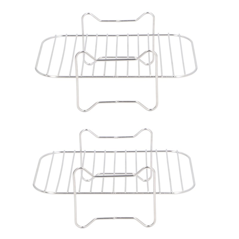 Double Layer Baking Grill Stainless Steel Dishwasher Safe Heat Evenly