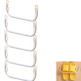 Forlush Pack of 5 Shoe Rack for Wall Mounting, Shoe Holder Hanging, Hanging Shoe Rack, Hole-Free Assembly, Suitable for Storing Shoes, Towels etc