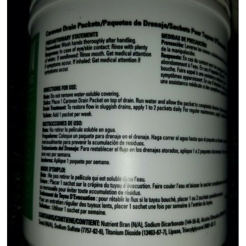 Caravan SSDC 1110334 Caravan Drain Packets 36PK, Professional