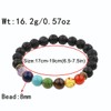 Unbranded 7 Chakra Healing Anti-fatigue Beaded Bracelet 8MM Natural Lava
