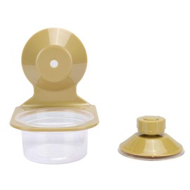 Reptile Food Dish Bowl Wall-Mounted Reptile Water Bowl ABS Material Bearded Dragon Supplies Worm Feeding Dish for Lizard Anoles (Single)