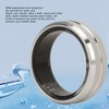 Smart Ring Silver IP68 Waterproof Pedometer Sleep Fitness Monitoring Remote