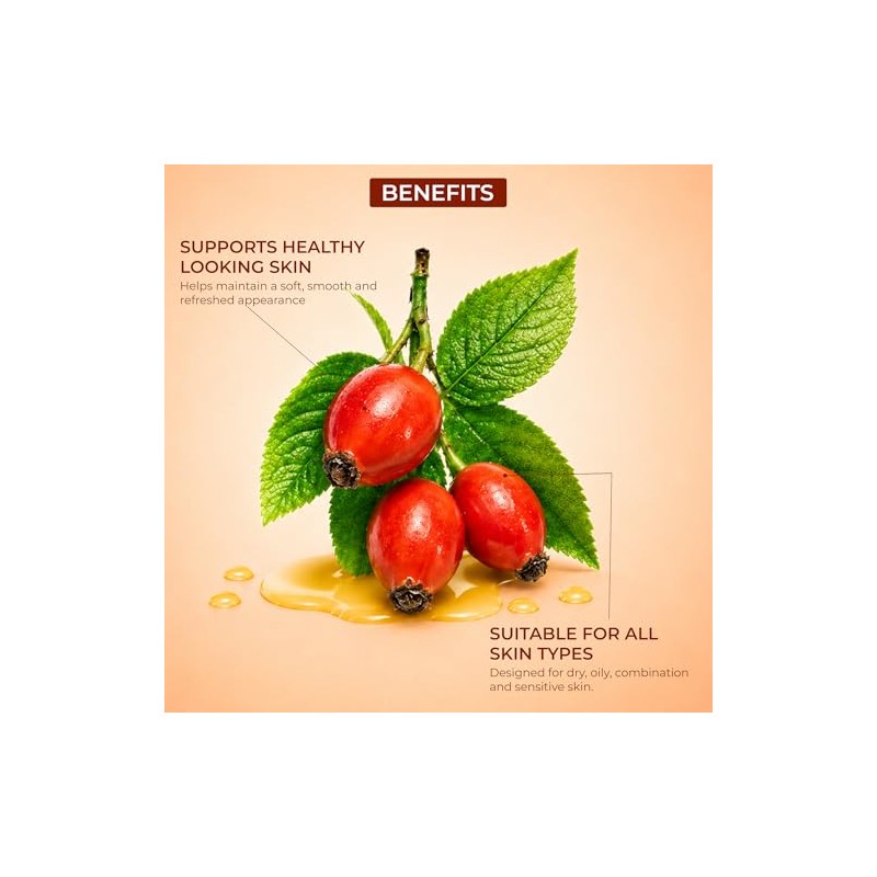 Pursonic Rosehip Oil for Face, Nails, Hair and Skin, 6