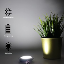 Hoysum 12 Pack 12 Volt Under Counter Lights 6400k for Boat Truck Car Van RV Ceiling Light Fixtures 12v Under Cabinet Lighting LED 300lm White