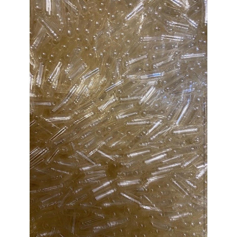 100 Empty Clear Gelatin Gelatine Hard Capsules size 00 self