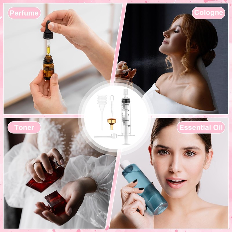 BCVWEG 50 Pcs Perfume Refill Tool Kit Include 10 Funnels
