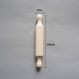 Priaora 10 Pcs Wooden Mini Rolling Pin 5.6 Inch Size Small Wooden Kitchen Dough Rolling Pin Baking Rolling Pin Mini Wood Dough Roller DIY Crafts Tools Farmhouse Kitchen for Kitchen or Play (K41-10)