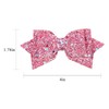 PASDUCHAS 4 PCS Glitter Bows for Girls, 4" Pink Gold