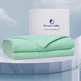 Dream Valley® Outlast® Cooling Comforter, All Season Twin XL NASA-Grade Technology Cooling Blanket for Hot Sleepers Night Sweats, Q-Max > 0.45 Aerocool Breathable, Mint Macaron, 68"x90"