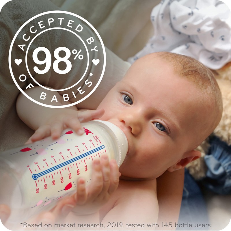 NUK Smooth Flow - Biberón anticólicos, 5 onzas, elefante