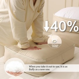 TIGARI Ultra Space Saving Self Compression Organizer, 2024 New Large Capacity Storage Bag for Comforters, Duvet, Blankets, Bedding and Clothes, Packing Cubes Luggage Organizer Bags for Travel