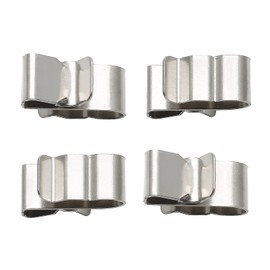 Qjaiune 50Pcs Trailer Frame Wire Clips, 23mm Length Solar Panel Wire Clips, 304 Stainless Steel Cable Clamps Double-Wire Clips for PV Wiring Boat Cable