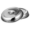 WOONEKY 2Pcs Stainless Steel Food Covers for Steak Oilproof Dish