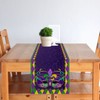 Rvsticty Linen Mardi Gras Table Runner New Orleans Brazi Carnival