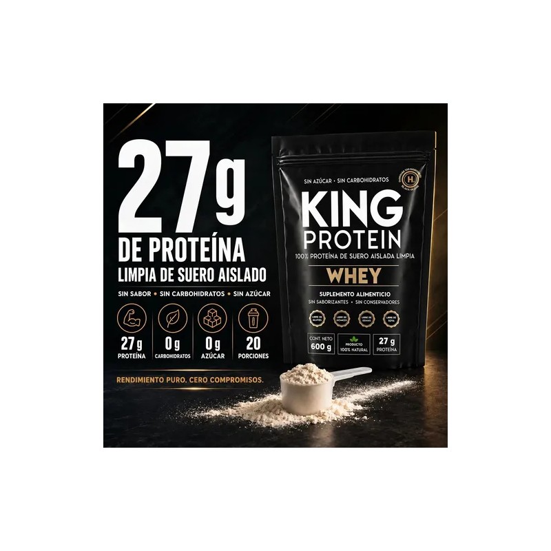 King Protein Whey 600g Aislado Lactosa Sabor