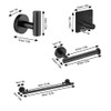 5 Pieces Bathroom Hardware Accessories Set Towel Bar Robe Hooks