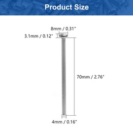 MroMax 10Pcs M4 x 70mm Pan Head Phillips Machine Screws, 304 Stainless Steel 18-8, Fully Thread, Metric Silver Gray Cross Head Screws Bolts for Cabinet Drawer Knob Pull Handle