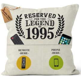 CROWNLY® 1995 30th Birthday Gifts for Men Cushion Covers 45x45 Decorations Boyfriend Husband Cool Stuff