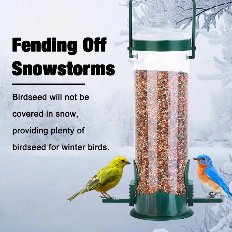 Udbrud Feeder Column, Bird Feeder with 2 Feeding Stands, Grains,