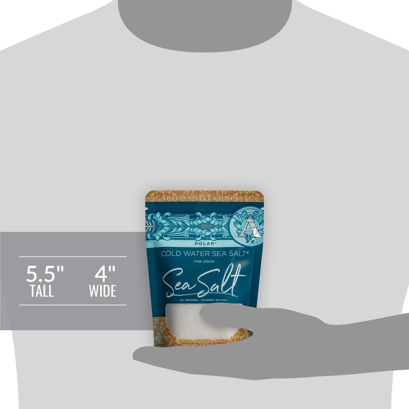 Artisan Salt Company Polar Cold Water Sea Salt, Zip-Top Pouch,