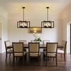 Modern Black Chandeliers for Dining Room, Industrial Metal Chandelier, 6-Light