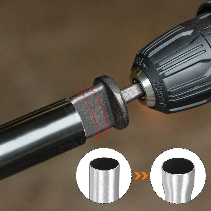 sourcing map 7Pcs Swaging Tool Drill Bit Set 1/4" 3/8"