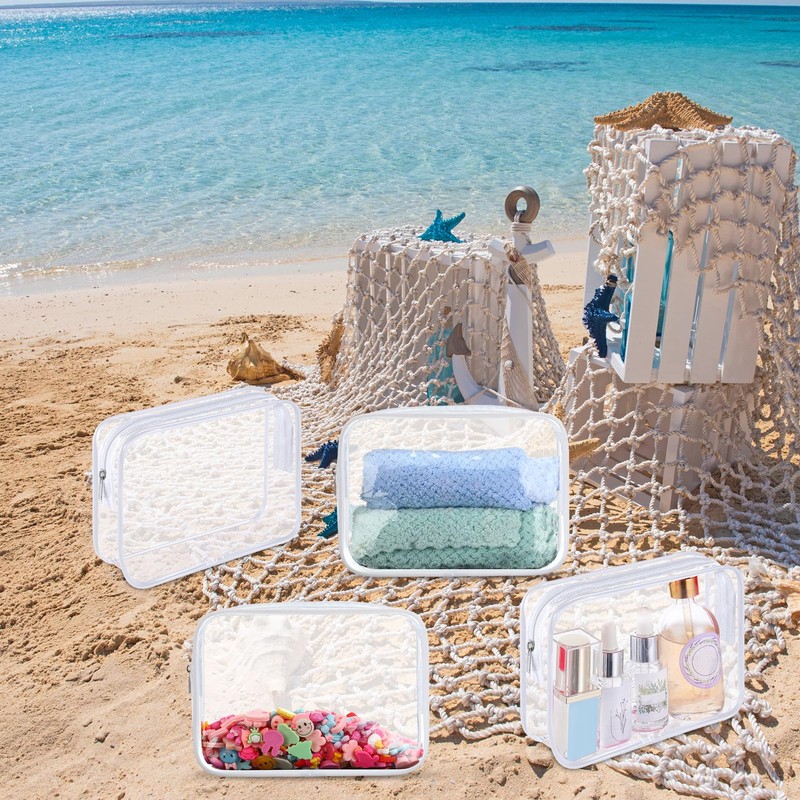 Cunno 60 Pcs Clear Toiletry Bag TSA Approved Cosmetic Bag