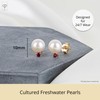 MAX + STONE 14k Gold Freshwater Pearl and Gemstone Stud