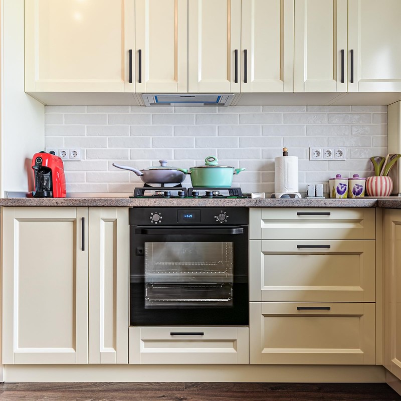 Ravinte 10 Pack Solid 4 Inch Kitchen Square Cabinet Handles