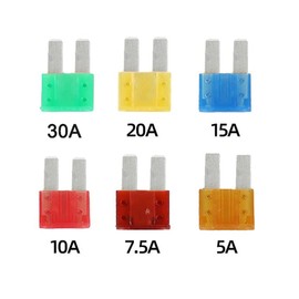 Fuse Kit Car Fuses - 12V 24V Micro Add-a-Circuit Fuse Tap ACS Micro Piggy Back Blade Fuse Holder with Wire Harness and 12pcs Fuse (5A 7.5A 10A 15A 20A 30A) and 1pcs Fuse Puller