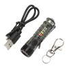 Keychain Flashlight Bright IP65 Waterproof Rechargeable Red Blue Black Light