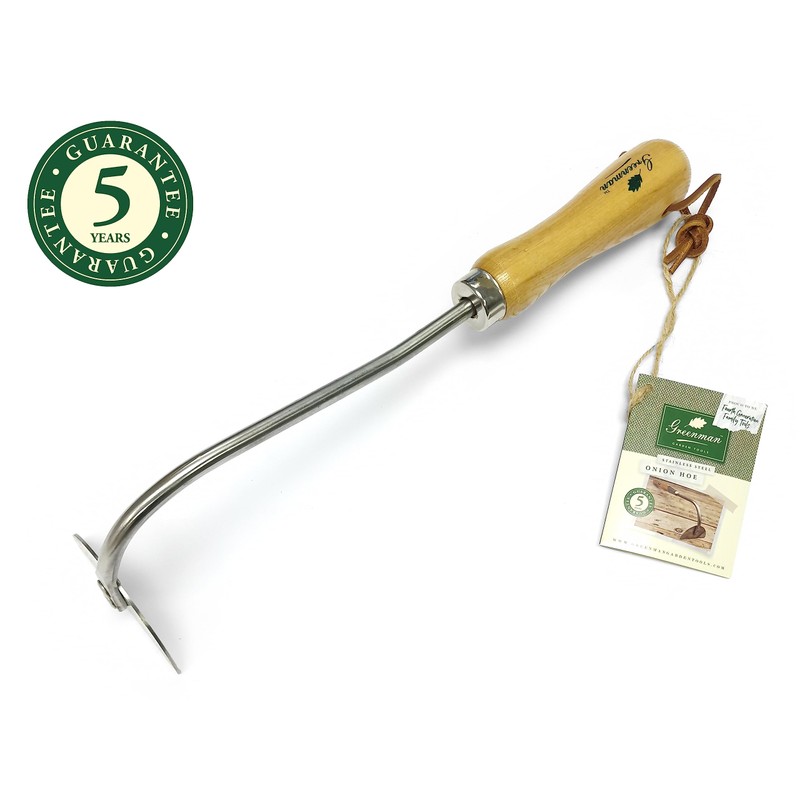 Greenman Traditional Onion Hoe Ash Handled Stainless Steel 35cm (14")