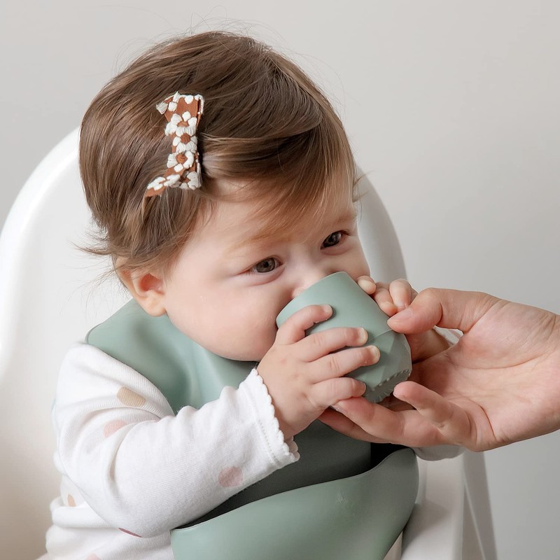 SAMiGO Silicone Baby Cups for 6-12 Months, Tiny Open Cups