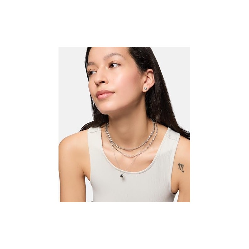 Tamaris TJ-0580-E-08 Organic Silver Stud Earrings, Stainless Steel, No Gemstone