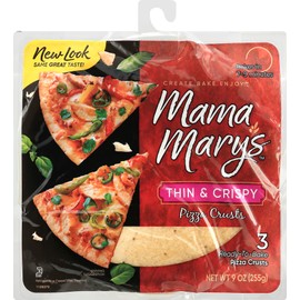Mama Mary's 7" Thin & Crispy Ready to Bake Pizza Crusts, 9 Ounce, 3 Crusts (Pack of 8)