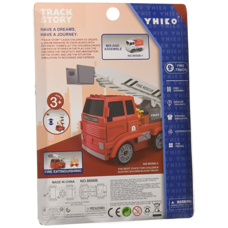 Juguete Fire Electric Vehicle with Building Block Accessories