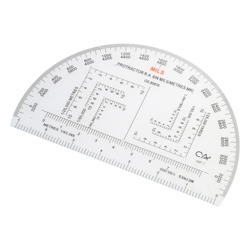 MONOJLY Protractor Military Protractor Coordinate Scale for Topographical Map Reading