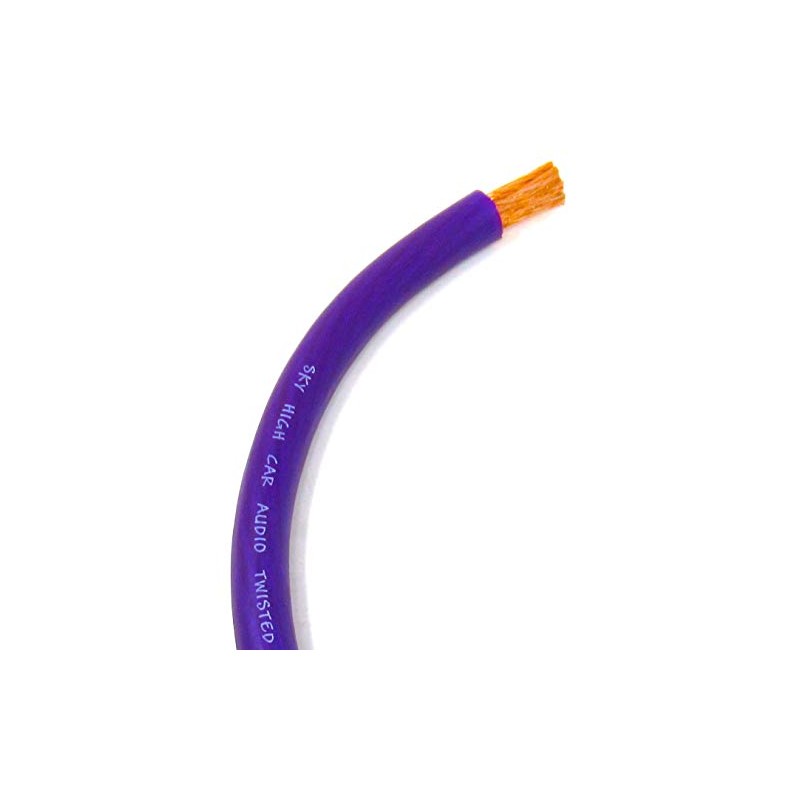 CCA 2/0 Gauge AWG Purple Power Ground Wire Sky High
