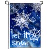 Anley Double Sided Premium Garden Flag, Winter Snowflake Let It