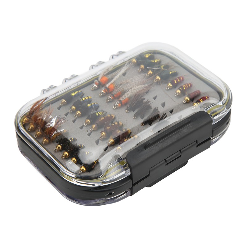 64 Pcs Fly Fishing Flies Stainless Steel Colorful Fishing Lure