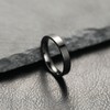 Non fading glossy plain circle fashionable stainless steel couple ring