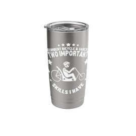 Recumbent Bicycle and Sarcasm Funny Recumbent Bike Stainless Steel Insulated Tumbler