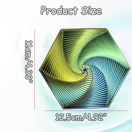 Echehi Gradient Fractal Fidget Hexagons for Kids Adults, 3D Spiral Visual Design Relieve Anxiety, Release Rtress Toys. Gradient Purple