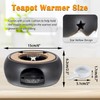 BSTKEY Teapot Warmer, Ceramic Tea Warmer with Tealight Holder and