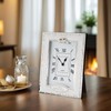 Happy Homewares Traditional 50th Anniversary Clock in White Epoxy with