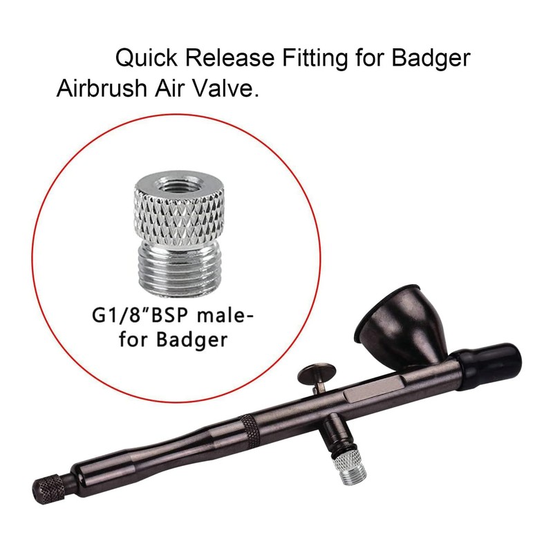 HUBEST Multi-Size Airbrush Adapter Set Air Brush Fitting Connector Kit