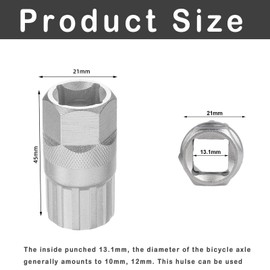 Pack of 2 compatible with Sunrace, cassette puller, polartreehome bicycle cassette tool, cog puller, tool for removing cassettes and pinions, for 6, 7, 8, 9, 10, 11 speed freewheel